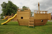 noahs ark wooden climb on playground equipment